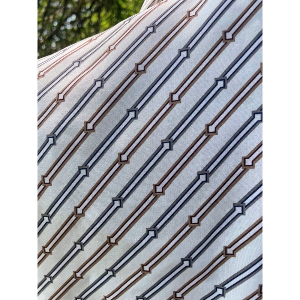 Vintage 1970s Button womens Blouse Abstract Arrow Print MOD - Picture 5 of 16
